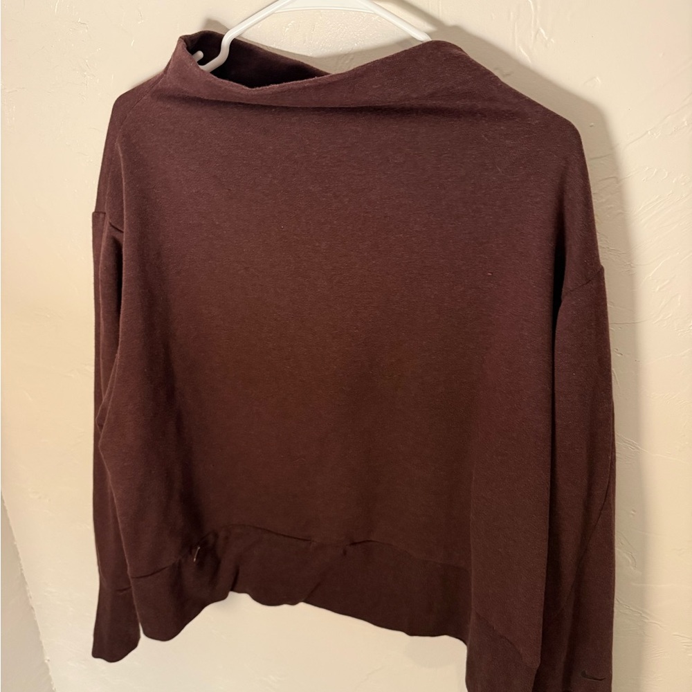 Nike Women's Brown Funnel Neck Sweater